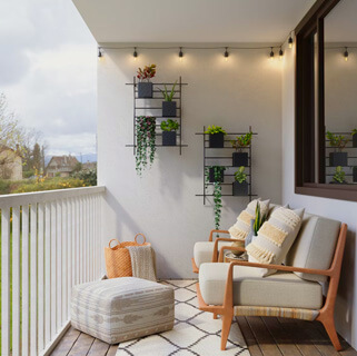 Balcony with ocean view